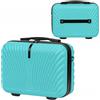 W WINGS WINGS SWAN ABS+ Set di 4 valigie con serratura a combinazione rigida e 4 ruote a 360° set da viaggio L M S Valigetta, Turchese, Kuferek, valigetta