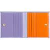 DUDU Portafoglio RFID di pelle multicolore porta carte e monete Provence lilac