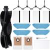 Fixbetter Set di accessori di ricambio per Lefant M2/M2S/M2 Pro/M2 Plus/M2S Pro robot aspirapolvere, 1 spazzola, 4 filtri, 4 tamponi, 4 spazzole laterali, 2 sacchetti per la polvere, 1 spazzola per la pulizia