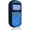Scondaor Rilevatore di perdite di gas per H2S CO O2 e LEL, rilevatore di gas portatile multi con allarmi acustici, visivi e a vibrazione, misuratore di gas 4 in 1, display digitale LCD (blu)