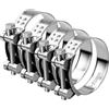 TXXATX 4 Pezzi Fascetta Scarico Moto 86-91 mm Fascette Stringitubo Inox Fascette Metalliche Stringitubo Morsetto per Scarico Marmitta Accessori Tubi Scarico