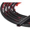 Uxcell Striscia di tenuta per rimuovere le intemperie, 6 m x 10 mm x 8 mm, in gomma autoadesiva per spazi di 6-7 mm, insonorizzazione di porte e finestre e blocco del telaio (nero)