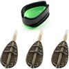 Alwonder Method Feeders - Pasturatore per pesca alla carpa, set da 35 g con accessori inline e stampo per montature da carpa, realizzato in zinco, ecologico
