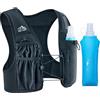Zelvot Gilet da corsa per uomo e donna con bottiglia d'acqua da 500 ml, brevetto originale europeo, spalline regolabili sul petto, ultra leggero e traspirante, gilet da corsa riflettente