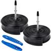 YunSCM 2Pcs 28 pollice/ 700c Camera d'aria 700x18C/20C/23C/25C FV48mm Presta Valve Compatibile con 700x18C 700x20C 700x23C 700x25C camera d'aria per bici da strada 700x25c