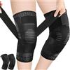 Fefod Ginocchiera Ortopedica regolabile, 2 Pezzi Tutore Ginocchio a Compressione Ginocchiere Palestra, Antiscivolo Fascia Ginocchio Ortopedica per Artrosi Ginocchio, Menisco Lesionato, Sportiva