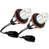 AUGMEAP 2 Pezzi LED Angel Eyes Halo Marker Lampadina 10W Per BMW E39 E53 E60 E61 E63 E64 E65 E66 E83 E87 X3 X5-Yellow