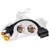 AMHTDOL Cavo Obd2 per Harley 4 pin 6 pin 2 in 1 adattatore per scanner per moto OBD, connettore per il funzionamento dello strumento diagnostico per moto da 16pin a 4/6 pin adatto per lo strumento di