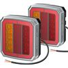 AUTOUTLET 2 Pezzi Luci Posteriori per Rimorchio a 40 LED,12-30 V,Fanali Posteriori Universali con 4 Funzioni di Illuminazione,Conforme E57 E9 e Impermeabili IP65,per Auto Carrelli Roulotte