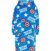 Marvel Felpa con cappuccio oversize indossabile Captain America Avengers, Blu, 10-12 anni