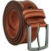 GianMarcoVenturi Cintura Uomo In Vero Cuoio, Made In Italy, Accorciabile, Alta 4 cm