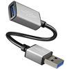 KabelDirekt - Cavo di prolunga USB-A 3.0 - 0,15m, connettore Maschio USB-A e connettore femmina, colore nero/space grey