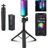 NEEWER Barra Luminosa Magnetica con Treppiede da Tavolo, 17 Scene, Controllo APP, Mini Stick Video LED RGB Completo a 360°, Dimmerabile 2500K-8500K CRI97 per Foto Vlog TikTok, Batteria 2550mAh, TL97C