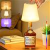 Forepin Lampada Bottiglia LED Senza Fili, Lampada da Tavolo Ricaricabile, IP54 Impermeabile, Touch Dimmerabile a 3 Colori e 9 RGB Abat Jour da Comodino per Ristorante, Campeggio, Terrazza