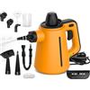 AUIFFER Pulitore a vapore, pulitore a vapore con 10 accessori, 3,5 bar, pressione del vapore, 380 ml, 1050 W, pulitore a vapore per piastrelle, mobili imbottiti e la cura dell'auto, la forza di vapore rimuove