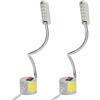 Atyhao 2 Luci LED per Macchina da Cucire con Base Magnetica, Faretto Ad Alta luminosità, Regolazione 'illuminazione a Tre Livelli, Miglioramento 'efficienza di (Normativa europea (spina