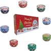 WSeltrium Set di 8 candele profumate natalizie - 100% cera di soia - Profumi festivi (pan di zenzero, vin brulé, ecc.) - Ideale per decorazioni festive e regali