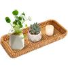 LEKEFETO Cesto portaoggetti in rattan intrecciato, per cassetti, cucina, soggiorno (27,5 x 11 x 4 cm)