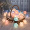 Ciskotu Luminosa Cameretta,20 Sfere Cotone LED Catena Luminosa Interno, per Decorazione Della Luce Notturna Interna, Come Natale, Matrimonio, Festa, Stanza, Tenda
