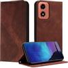 Fatcatparadise Cover per Motorola Moto G04 4G Moto G24 4GFlip Caso in PU Pelle Premium Portafoglio Custodia [Kickstand] [Slot per Schede] [Chiusura Magnetica] per Moto G04 4G (Marrone)