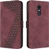 OKZone Cover per Xiaomi Redmi 5 Plus, Custodia in PU Pelle per Xiaomi Redmi 5 Plus, Custodia a Libro Protettiva Folio Portafoglio con Chiusura Magnetica e Slot per Carte Wallet Case Cover (Rosso)