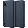 BEZ Cover per Samsung A10, Custodia Compatibile per Samsung Galaxy A10, Protettiva Portafoglio in Pelle con Porta Carta di Credito, Kick Stand, Chiusura Magnetica, Blu Navy