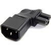 chenyang IEC 320 C14 Socket a C5 Plug AC Power Adattatore convertitore ad angolo retto di 90 gradi
