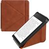 kwmobile Custodia Pieghevole Compatibile con Kobo Libra 2 Cover - Cover Magnetica Pelle PU eReader con Stand - marrone