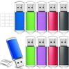 WISEORANGE Chiavetta USB 16 GB 10 Pezzi, WISEORANGE 16GB Chiavette USB 2.0 Pen Drive con etichetta per archiviazione e backup dei dati (colori assortiti: nero, rosso, blu, verde, viola)