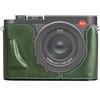 MUZIRI KINOKOO Custodia Leica Q3/Q3 43, Strato superiore in vera pelle Leica Q3/ Q3 43 Custodia protettiva mezza versione Premium -Con apertura inferiore & Maniglia - Verde