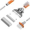 Pawfly Raschietto Alghe 2 in 1 per Acquari in Vetro 65 cm Pulitore Vasca con Spazzola e 5 Lame Acciaio Inox Attrezzo Pulizia Vetri per Vasche con Piante e Reef