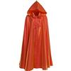 Proumhang Mantello con Cappuccio di Halloween Unisex Cappello da Vampiro del Tristo Mietitore Natale Masquerade Carnevale Strega Accessori Cosplay Costumi in Maschera per Adulti Bambini(XXL,Arancione)