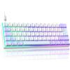 ZIYOU LANG ZIYOULANG MK21 Tastiera Meccanica per Gioco, 60% Compatto Layout UK, Tastiera Mini Cablata 61 Tasti con Hot-Swap, Retroilluminazione RGB, Anti-Ghosting, Switch Rosso, per PC, MAC, Ufficio - Viola