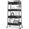 KINGRACK Carrello 4 ripiani metallo ruote