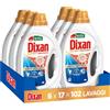 Dixan Liquido Expert Smacchiante Detersivo Lavatrice, 6 confezioni da 17 Lavaggi, Detersivo liquido per una pulizia profonda del bucato e freschezza igienica per lavatrice, Rimuove le macchie da 20°C