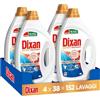 Dixan Liquido Expert Smacchiante Detersivo Lavatrice, 4 confezioni da 38 Lavaggi, per una pulizia profonda del bucato e freschezza igienica per lavatrice, Rimuove le macchie da 20°C