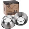 Norzn Brothers® Campana Barbecue con Finestra Trasparente (2 pezzi) - Cupola per Hamburger e Formaggio, Tappo Barbecue in Acciaio Inox 304, Certificata EU Contatto Alimentare, Garanzia 10 Anni