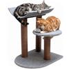 AqpetFriends Lisbon Tiragraffi Grigio in Sisal 58 cm - Colonna Tiragraffi con Piattaforme e Gioco