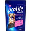 Prolife Snack Sensitive Grain Free Lamb Alimento Complementare Ricco In Agnello Per Cani Adulti Di Tutte Le Taglie 90gr