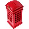 1pc adorabile cabina telefonica Saving Bank Desktop Decoration Coin Bank Kids