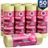 BAKAJI 50 x Sacchi per spazzatura Grandi Ambra Trasparenti e Resistenti 90 x 120 cm LDPE