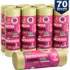 BAKAJI 70 x Sacchi per spazzatura Grandi Ambra Trasparenti e Resistenti 70 x 110 cm LDPE