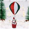 BAKAJI Mongolfiera di Babbo Natale Bianco Verde e Rosso Decorazione Natalizia 40x92cm