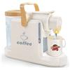 BAKAJI Macchina per Caffè Giocattolo Bianco Elettrodomestico Coffee Maker Idea Regalo