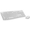 Logitech MK295 Kit Mouse e Tastiera Wireless, Layout Inglese QWERTY, Bianco