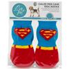 LEO PET Calzini Antiscivolo per Cani Modello Superman - Taglia M - 4 pz