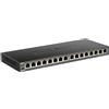 D-LINK Switch D-Link DGS-1016S Gigabit Ethernet 10/100/1000 Nero