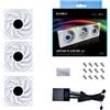 LIAN LI Ventola LIAN LI Uni FAN TL LCD Bianca 120mm A-RGB Kit Da 3