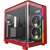 MONTECH Case Montech KING 95 PRO Midi-Tower Vetro Temperato ARGB Rosso