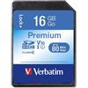 VERBATIM SCHEDA SDHC VERBATIM 16GB